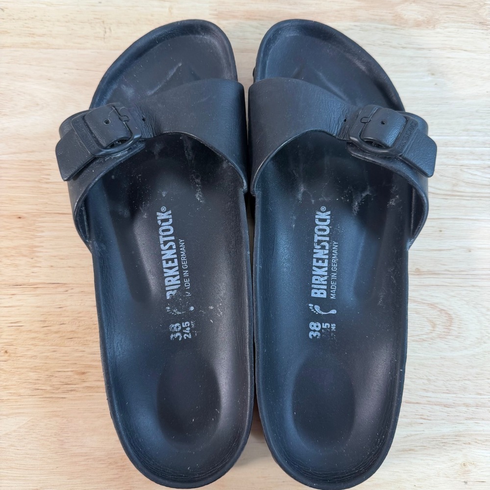 Birkenstock Madrid Essentials EVA Sandals Women's Black Slip-On Comfort - 7 - Picture 8 of 9